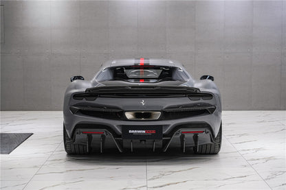 DarwinPRO 2022-2025 Ferrari 296 GTB & GTS Type F171 iMP Style Carbon Fiber Rear Diffuser With Undertray - DarwinPRO Aerodynamics