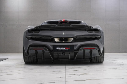 DarwinPRO 2022-2025 Ferrari 296 GTB & GTS Type F171 iMP Style Carbon Fiber Rear Diffuser With Undertray - DarwinPRO Aerodynamics