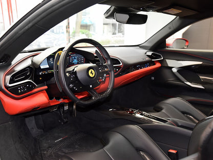 2022-2026 Ferrari 296 GTB GTS (Type F171) OE Style Dry Carbon Fiber Center Control Surround Panel Front End - DarwinPRO Aerodynamics