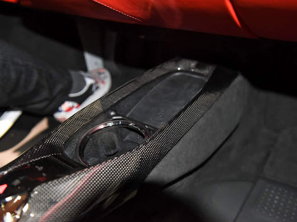2022-2026 Ferrari 296 GTB GTS (Type F171) OE Style Dry Carbon Fiber Center Control Surround Panel Front End - DarwinPRO Aerodynamics
