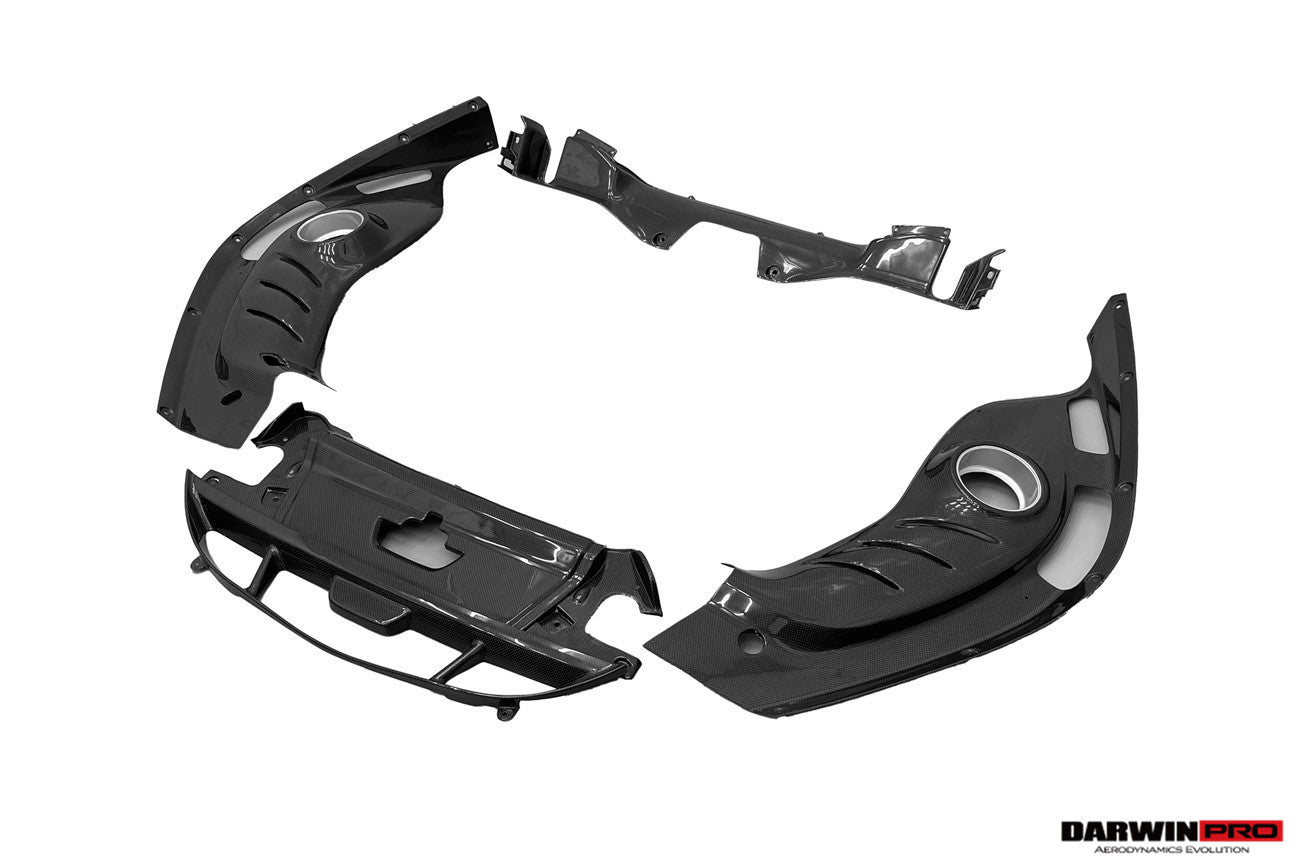 2022-2026 Ferrari 296 GTB (Type F171) OE Style Dry Carbon Fiber Engine Bay Panel Replacement Kits 4pcs - DarwinPRO Aerodynamics