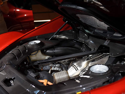 2022-2026 Ferrari 296 GTB (Type F171) OE Style Dry Carbon Fiber Engine Bay Panel Replacement Kits 4pcs - DarwinPRO Aerodynamics