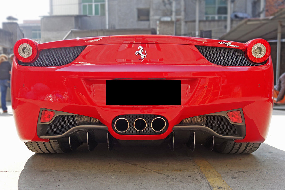 2010-2015 Ferrari 458 Coupe Spider Carbon Fiber Rear Diffuser - DarwinPRO Aerodynamics