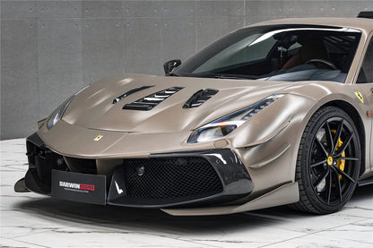 DarwinPRO 2015-2020 Ferrari 488 Challenge Evo Modena Style Front Bumper | Fits GTB, Spider