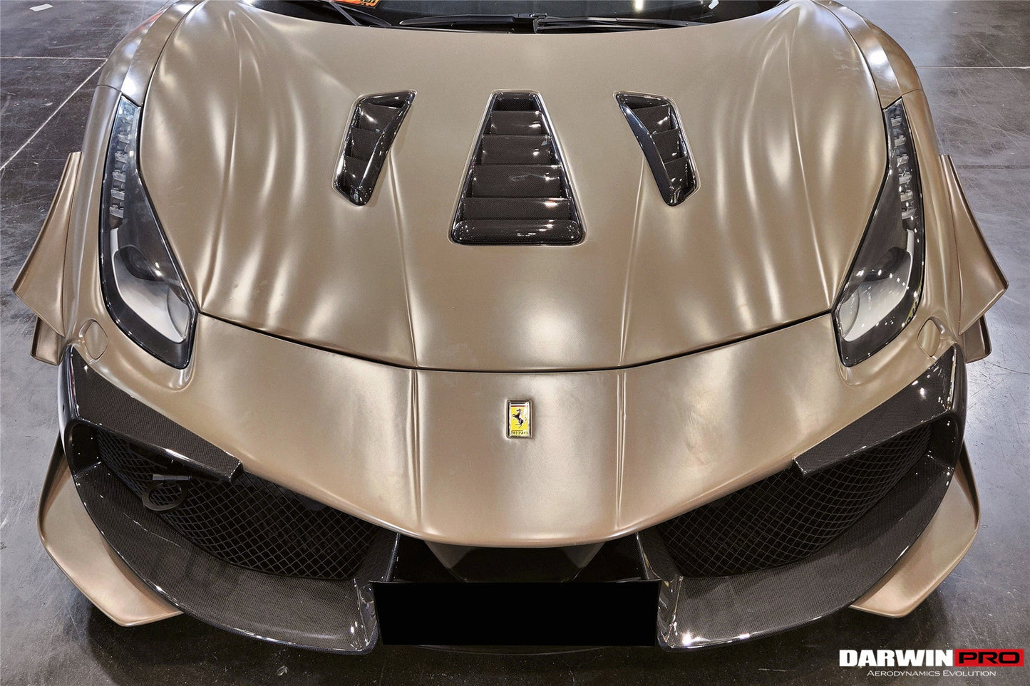DarwinPRO 2015-2020 Ferrari 488 Challenge Evo Modena Style Hood | Fits GTB, Spider - DarwinPRO Aerodynamics
