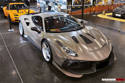 DarwinPRO 2015-2020 Ferrari 488 Challenge Evo Modena Style Front Bumper | Fits GTB, Spider