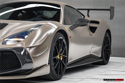 DarwinPRO 2015-2020 Ferrari 488 Challenge Evo Modena Style Side Skirts | Fits GTB, Spider