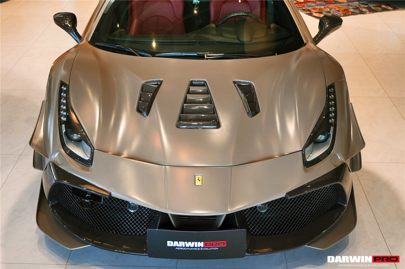 DarwinPRO 2015-2020 Ferrari 488 Challenge Evo Modena Style Hood | Fits GTB, Spider - DarwinPRO Aerodynamics