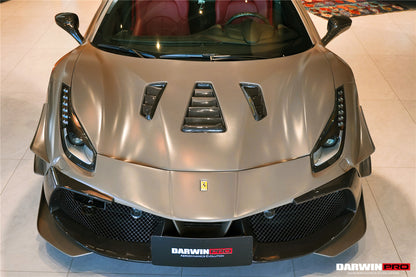 DarwinPRO 2015-2020 Ferrari 488 Challenge Evo Modena Style Hood | Fits GTB, Spider - DarwinPRO Aerodynamics