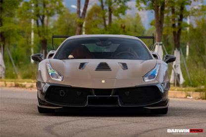 DarwinPRO 2015-2020 Ferrari 488 Challenge Evo Modena Style Front Bumper | Fits GTB, Spider