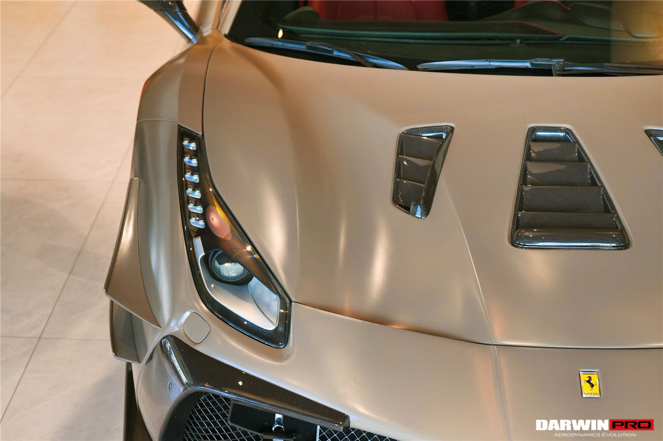 DarwinPRO 2015-2020 Ferrari 488 Challenge Evo Modena Style Hood | Fits GTB, Spider - DarwinPRO Aerodynamics