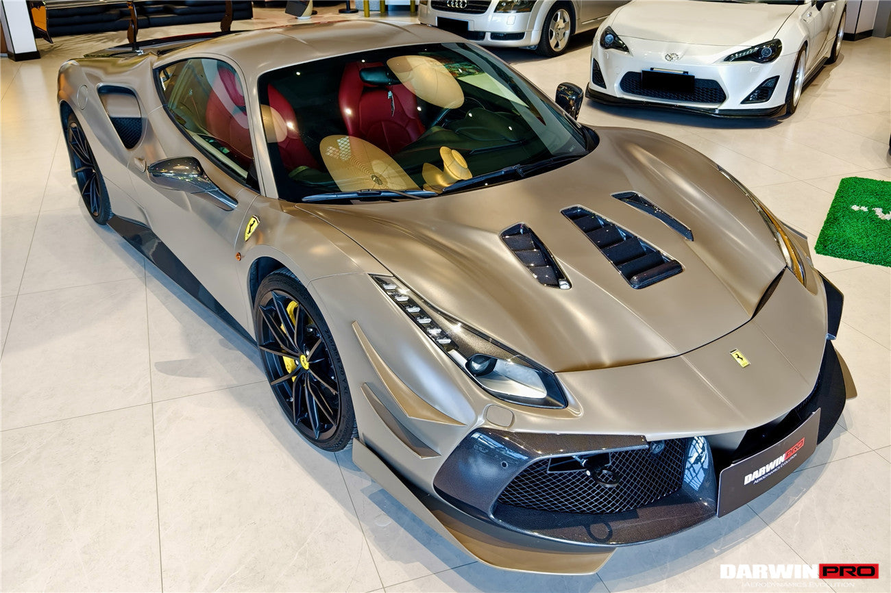 DarwinPRO 2015-2020 Ferrari 488 Challenge Evo Modena Style Hood | Fits GTB, Spider - DarwinPRO Aerodynamics