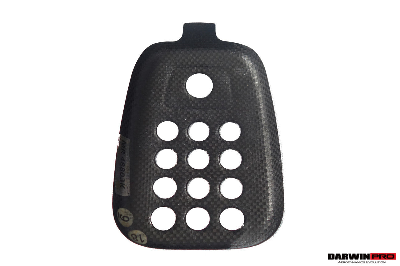 DarwinPRO 2015-2020 Ferrari 488 GTB & Spider Dry Carbon Fiber Rear Black Light Cover with Camera Hole