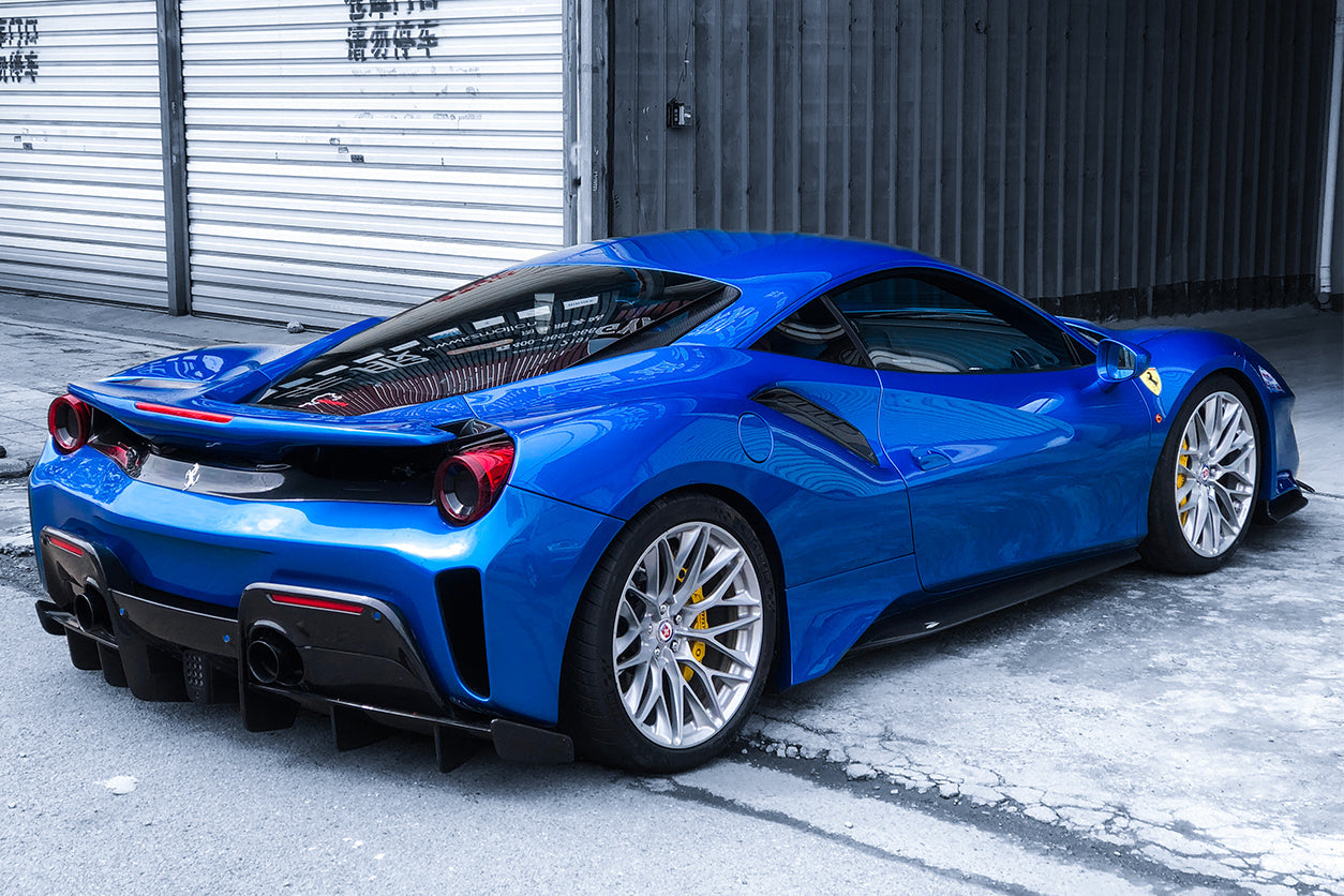 2015-2020 Ferrari 488 GTB | Spider Pista Style Carbon Fiber Side Skirts - DarwinPRO Aerodynamics