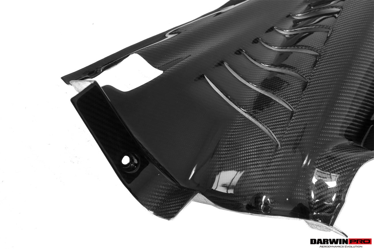 2015-2022 Ferrari 488 GTB & Pista & F8 Dry Carbon Fiber Engine Bay Panels With Heat Protection - DarwinPRO Aerodynamics
