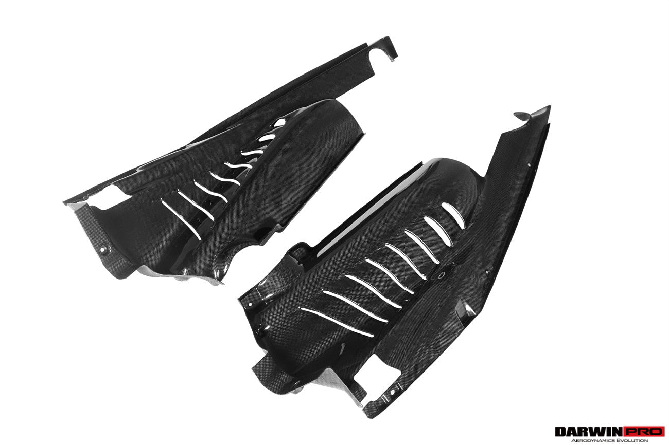 2015-2022 Ferrari 488 GTB & Pista & F8 Dry Carbon Fiber Engine Bay Panels With Heat Protection - DarwinPRO Aerodynamics