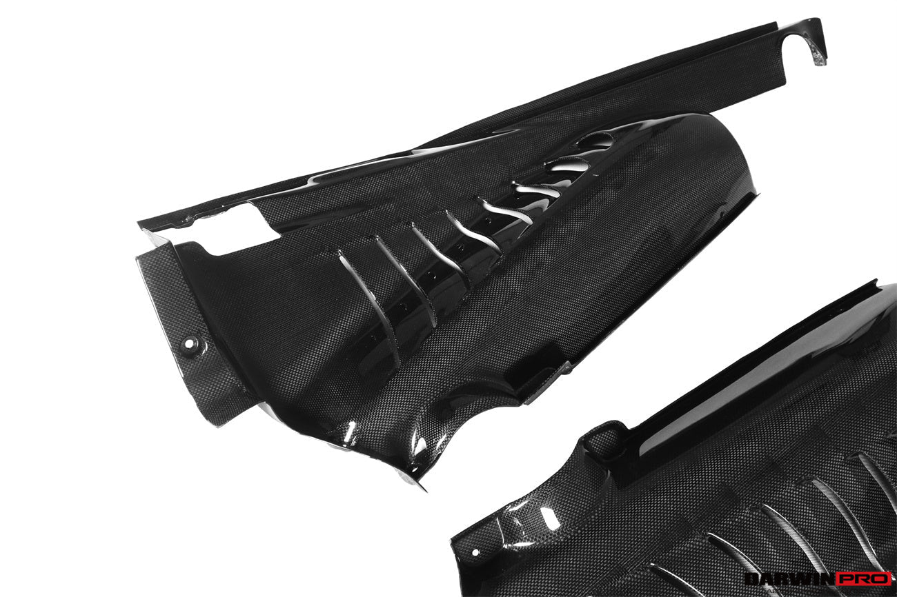 2015-2022 Ferrari 488 GTB & Pista & F8 Dry Carbon Fiber Engine Bay Panels With Heat Protection - DarwinPRO Aerodynamics