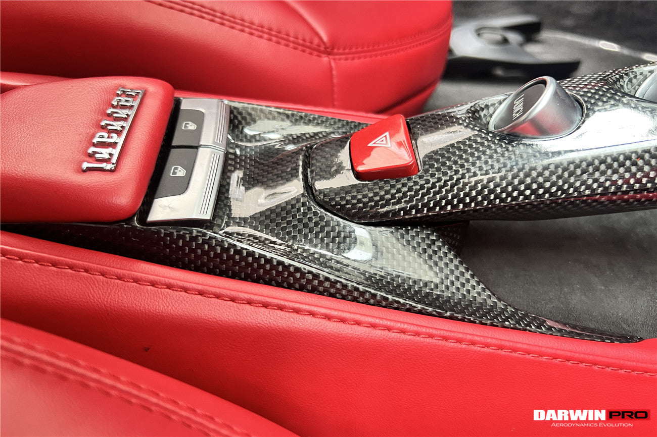 2015-2020 Ferrari 488 GTB & Spider Dry Carbon Fiber Bridge Support & Windows Switches Panel - DarwinPRO Aerodynamics
