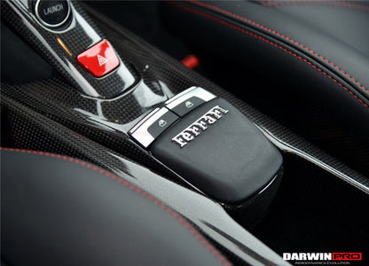 2015-2020 Ferrari 488 GTB & Spider Dry Carbon Fiber Bridge Support & Windows Switches Panel - DarwinPRO Aerodynamics