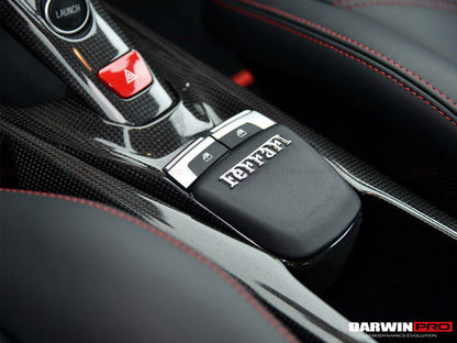 2015-2020 Ferrari 488 GTB & Spider Dry Carbon Fiber Bridge Support & Windows Switches Panel - DarwinPRO Aerodynamics