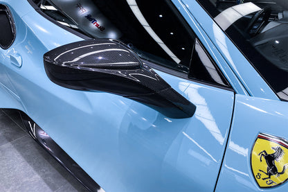 2015-2020 Ferrari 488 GTB & Spider Carbon Fiber Mirror House & Base Replacement