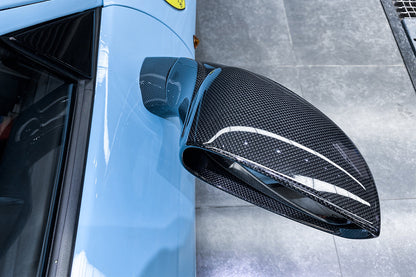 2015-2020 Ferrari 488 GTB & Spider Carbon Fiber Mirror House & Base Replacement - DarwinPRO Aerodynamics
