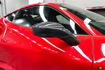 2015-2020 Ferrari 488 GTB & Spider Carbon Fiber Mirror House & Base Replacement - DarwinPRO Aerodynamics