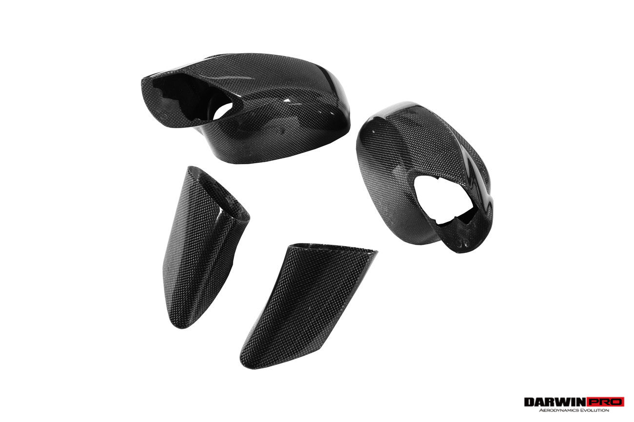 2015-2020 Ferrari 488 GTB & Spider Carbon Fiber Mirror House & Base Replacement - DarwinPRO Aerodynamics
