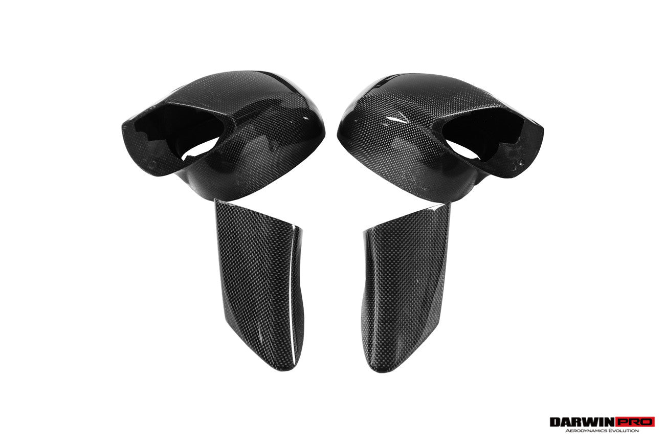 2015-2020 Ferrari 488 GTB & Spider Carbon Fiber Mirror House & Base Replacement - DarwinPRO Aerodynamics