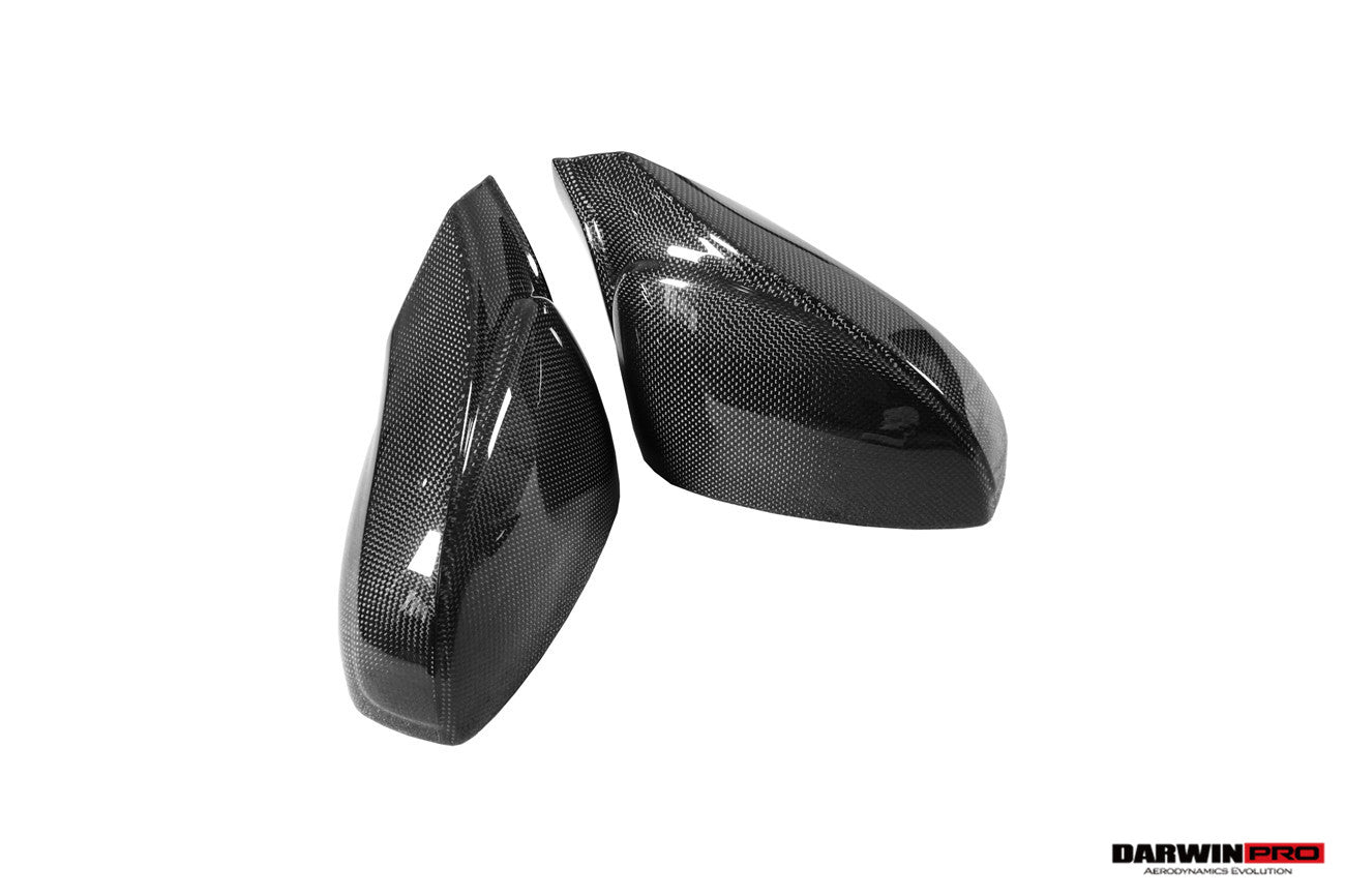 2015-2020 Ferrari 488 GTB & Spider Carbon Fiber Mirror House & Base Replacement - DarwinPRO Aerodynamics