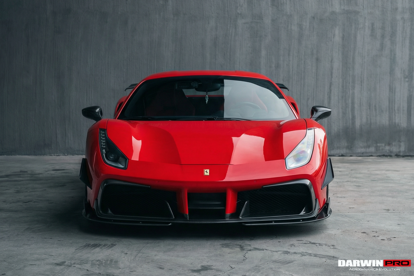 DarwinPRO 2015-2020 Ferrari 488 GTB & Spider iMP-Performance Carbon Fiber Front Lip - DarwinPRO Aerodynamics