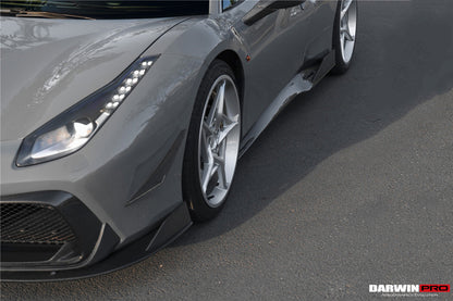 2015-2020 Ferrari 488 GTB & Spider iMP-Performance Carbon Fiber Front Bumper Canards