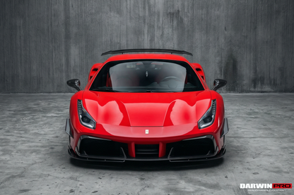 DarwinPRO 2015-2020 Ferrari 488 GTB & Spider iMP-Performance Carbon Fiber Front Lip - DarwinPRO Aerodynamics