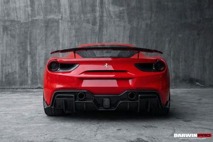DarwinPRO 2015-2020 Ferrari 488 GTB iMP-Performance Carbon Fiber Trunk Spoiler Wing - DarwinPRO Aerodynamics