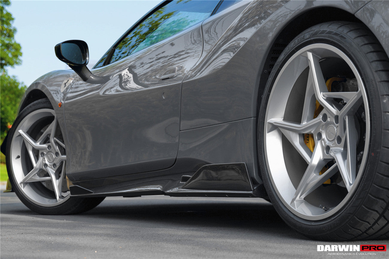 DarwinPRO 2015-2020 Ferrari 488 GTB & Spider iMP-Performance Carbon Fiber Side Skirts Under Board - DarwinPRO Aerodynamics