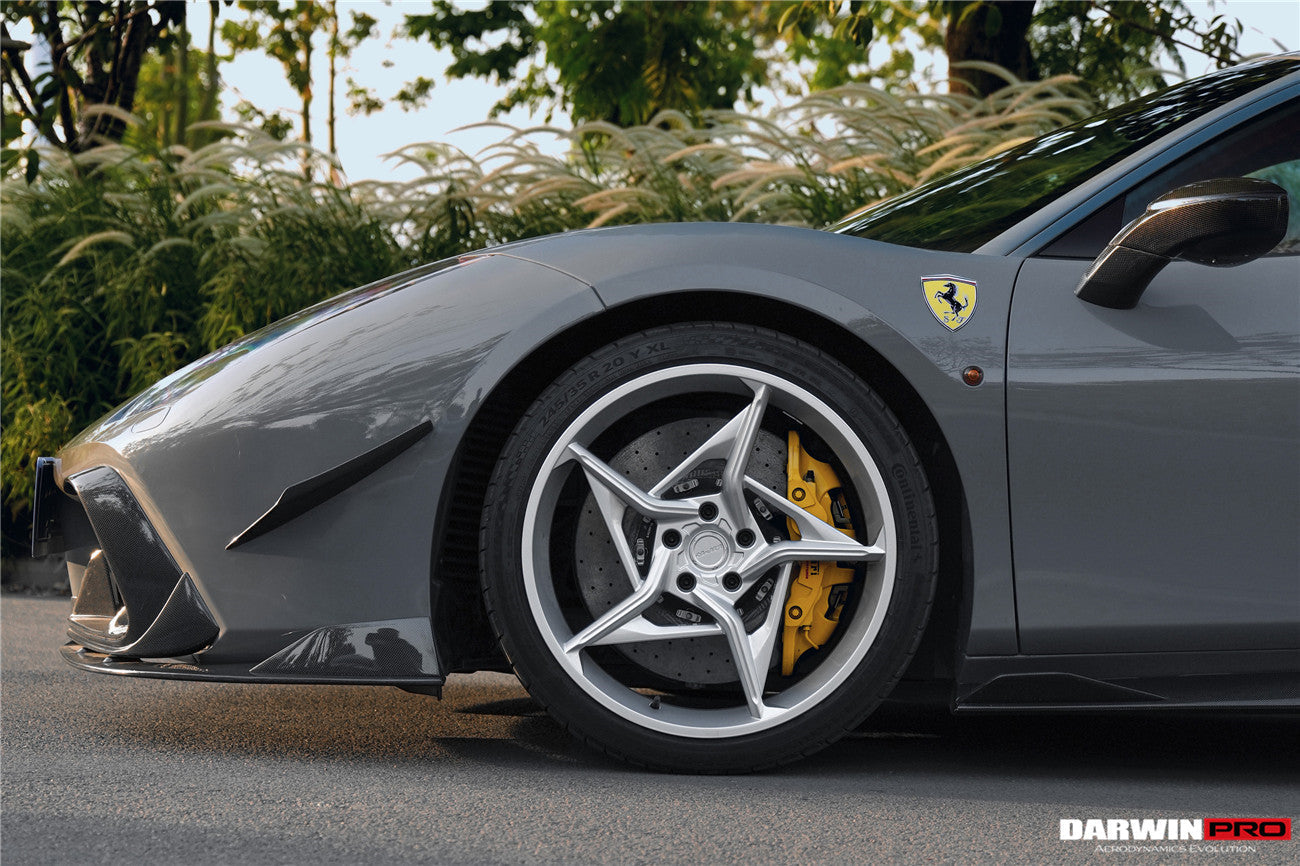 2015-2020 Ferrari 488 GTB & Spider iMP-Performance Carbon Fiber Front Bumper Canards - DarwinPRO Aerodynamics