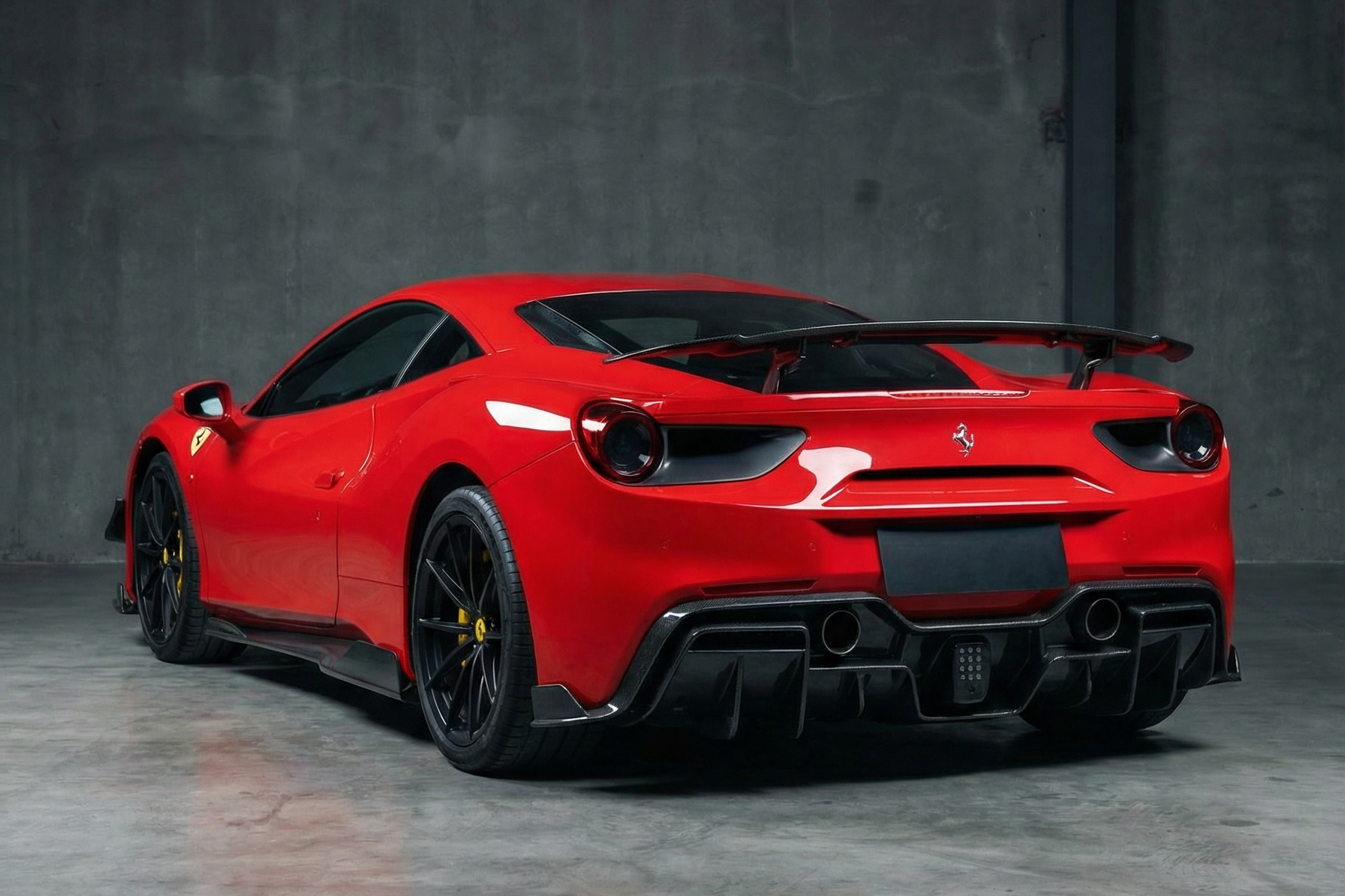 DarwinPRO 2015-2020 Ferrari 488 GTB iMP-Performance Carbon Fiber Trunk Spoiler Wing - DarwinPRO Aerodynamics