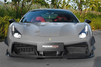 DarwinPRO 2015-2020 Ferrari 488 GTB & Spider iMP-Performance Carbon Fiber Front Lip - DarwinPRO Aerodynamics