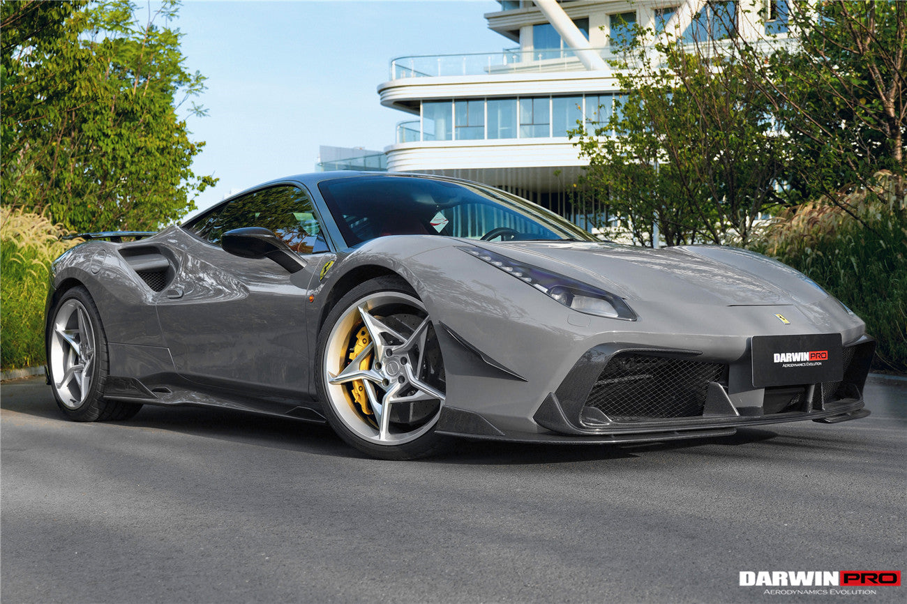 DarwinPRO 2015-2020 Ferrari 488 GTB & Spider iMP-Performance Carbon Fiber Side Skirts Under Board - DarwinPRO Aerodynamics
