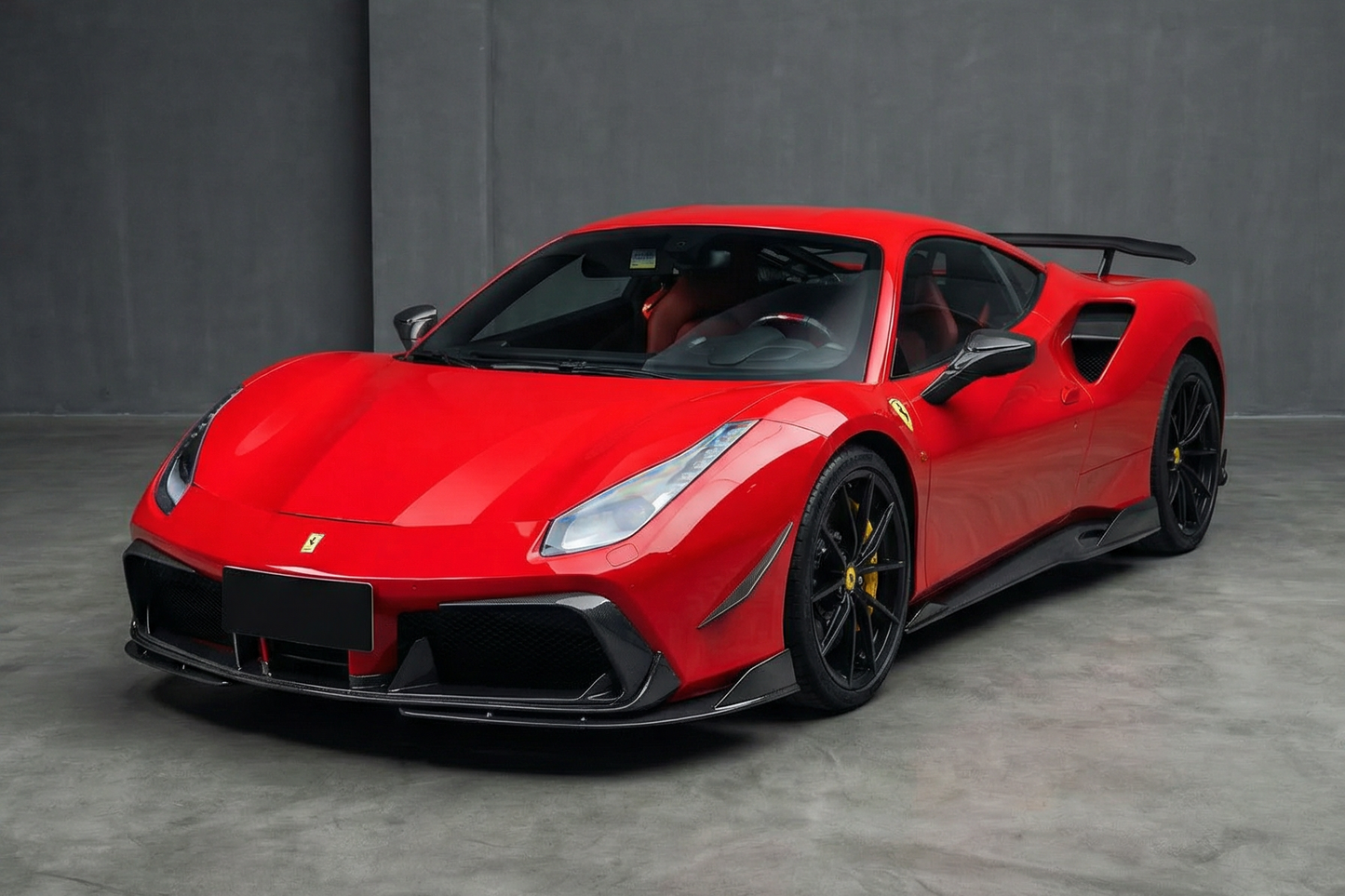 DarwinPRO 2015-2020 Ferrari 488 GTB & Spider iMP-Performance Carbon Fiber Front Lip - DarwinPRO Aerodynamics