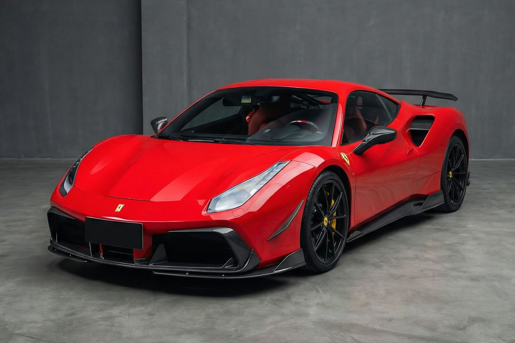 DarwinPRO 2015-2020 Ferrari 488 GTB & Spider iMP-Performance Carbon Fiber Front Lip - DarwinPRO Aerodynamics