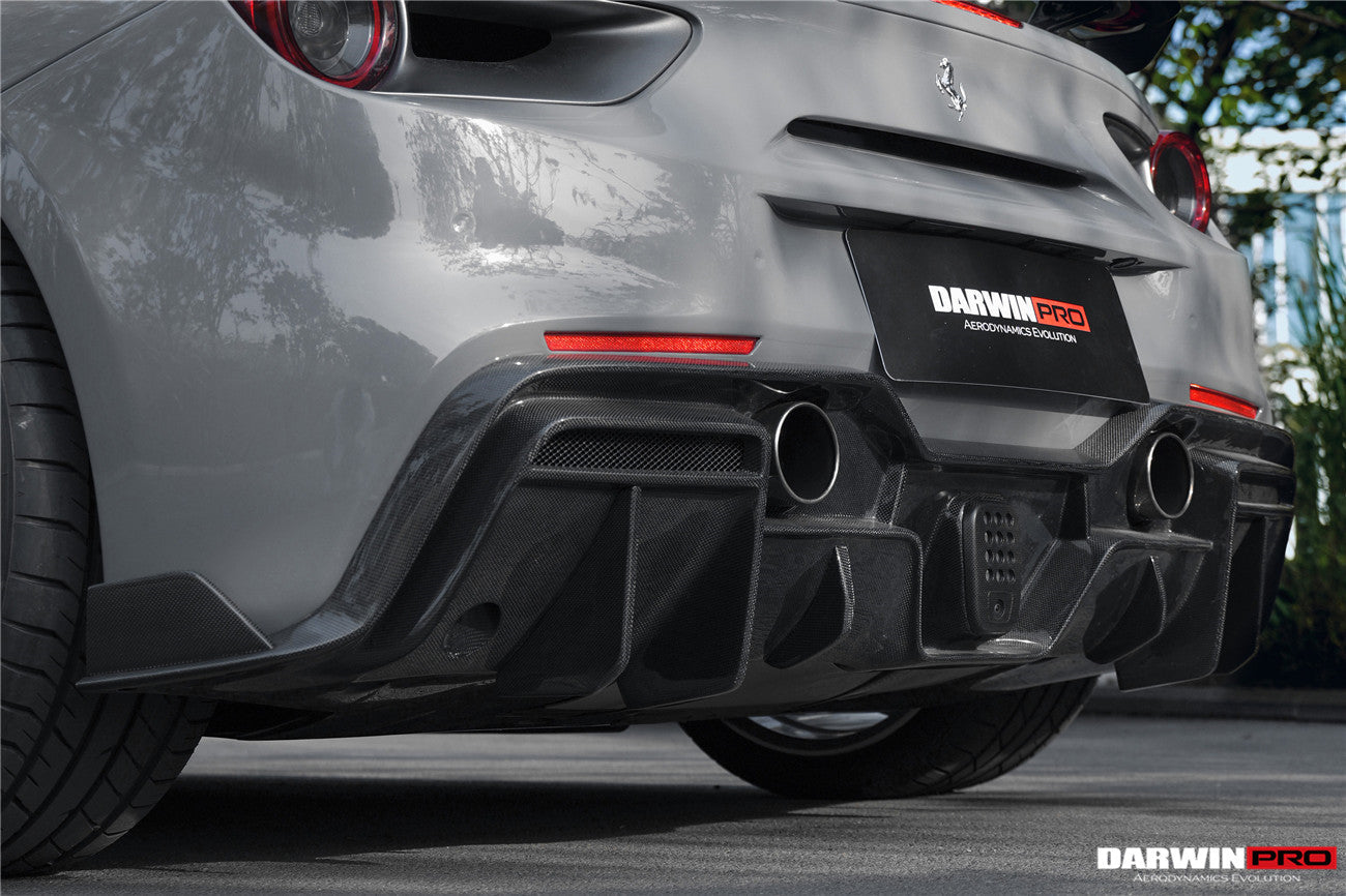 DarwinPRO 2015-2020 Ferrari 488 GTB & Spider iMP-Performance Carbon Fiber Rear Diffuser - DarwinPRO Aerodynamics