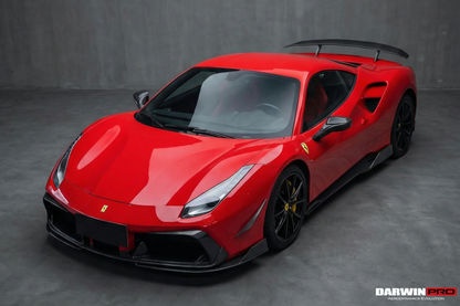 DarwinPRO 2015-2020 Ferrari 488 GTB & Spider iMP-Performance Carbon Fiber Front Lip - DarwinPRO Aerodynamics
