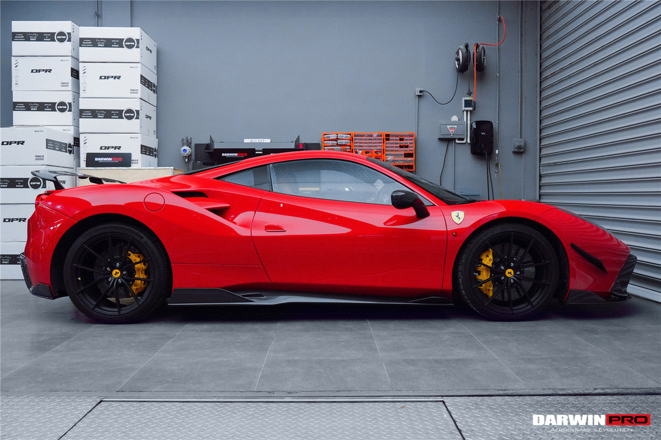 DarwinPRO 2015-2020 Ferrari 488 GTB & Spider iMP-Performance Carbon Fiber Side Skirts Under Board - DarwinPRO Aerodynamics