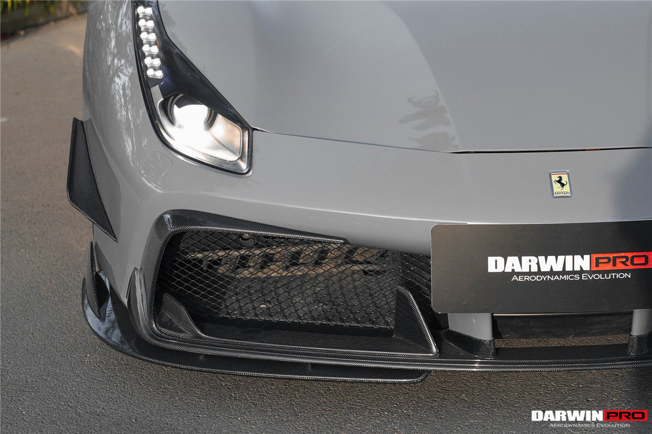 DarwinPRO 2015-2020 Ferrari 488 GTB & Spider iMP-Performance Carbon Fiber Front Lip - DarwinPRO Aerodynamics