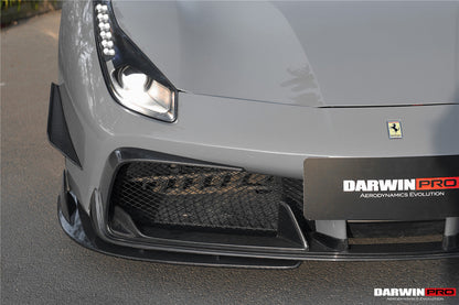 DarwinPRO 2015-2020 Ferrari 488 GTB & Spider iMP-Performance Carbon Fiber Front Lip - DarwinPRO Aerodynamics