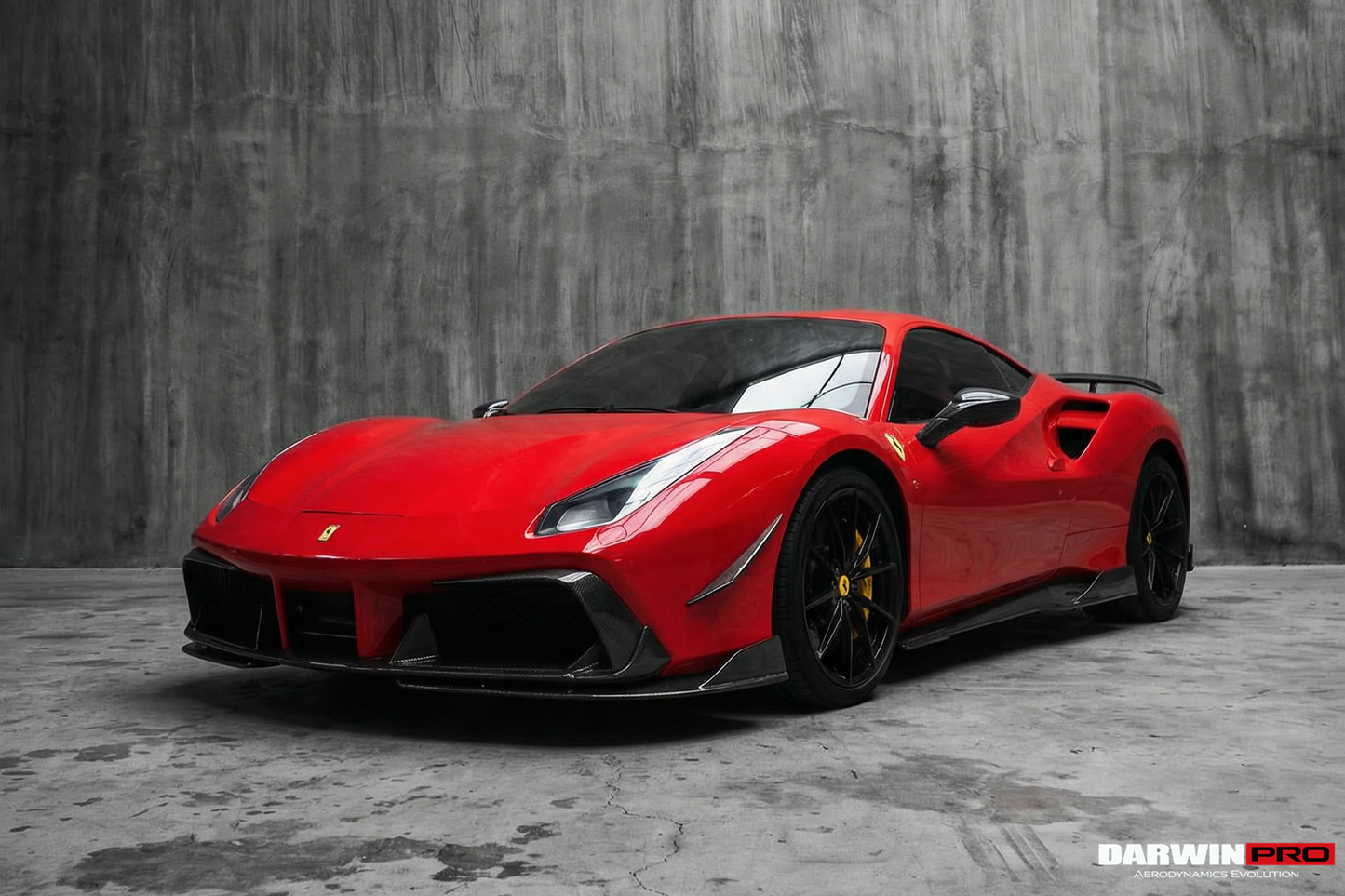2015-2020 Ferrari 488 GTB & Spider iMP-Performance Carbon Fiber Front Bumper Canards - DarwinPRO Aerodynamics