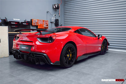 DarwinPRO 2015-2020 Ferrari 488 GTB & Spider iMP-Performance Carbon Fiber Rear Diffuser - DarwinPRO Aerodynamics