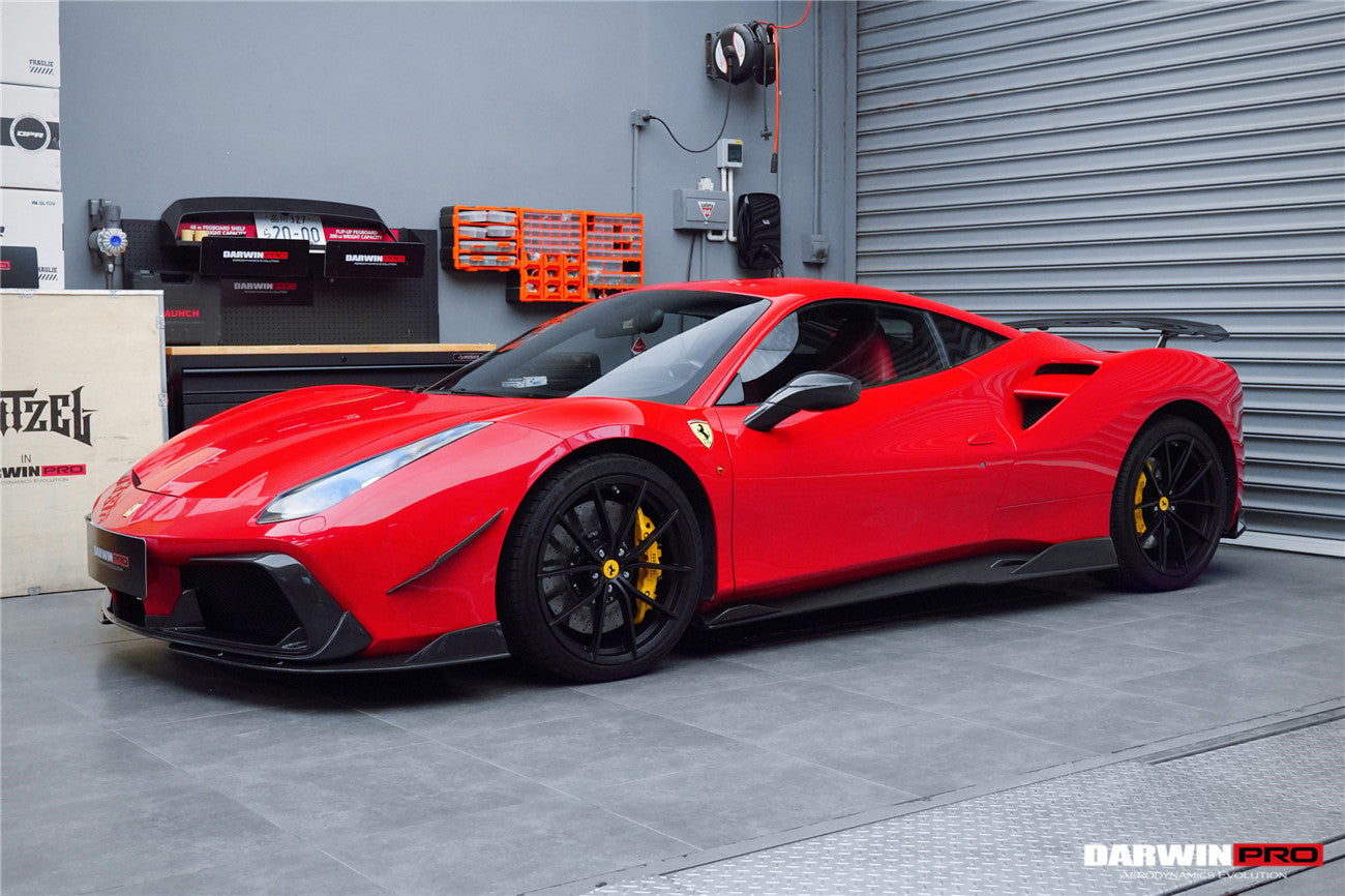 2015-2020 Ferrari 488 GTB & Spider iMP-Performance Carbon Fiber Front Bumper Canards - DarwinPRO Aerodynamics