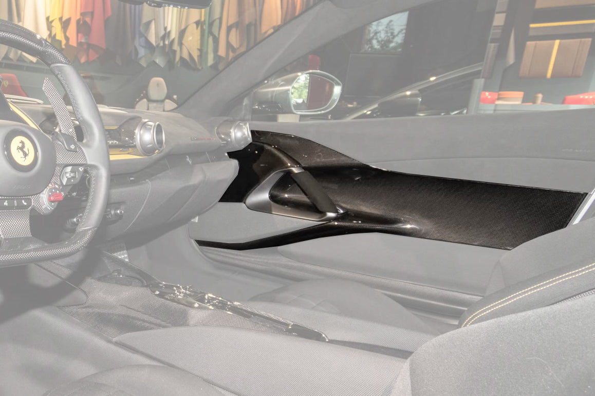 2017-2024 Ferrari 812 Superfast & GTS OE Style Dry Carbon Fiber Doo Panel Interior - DarwinPRO Aerodynamics